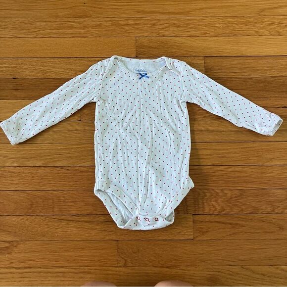 Baby Boden Mini Pink Yellow Stripes Floral Cotton Long Sleeve Bodysuits 18-24 - Picture 5 of 16